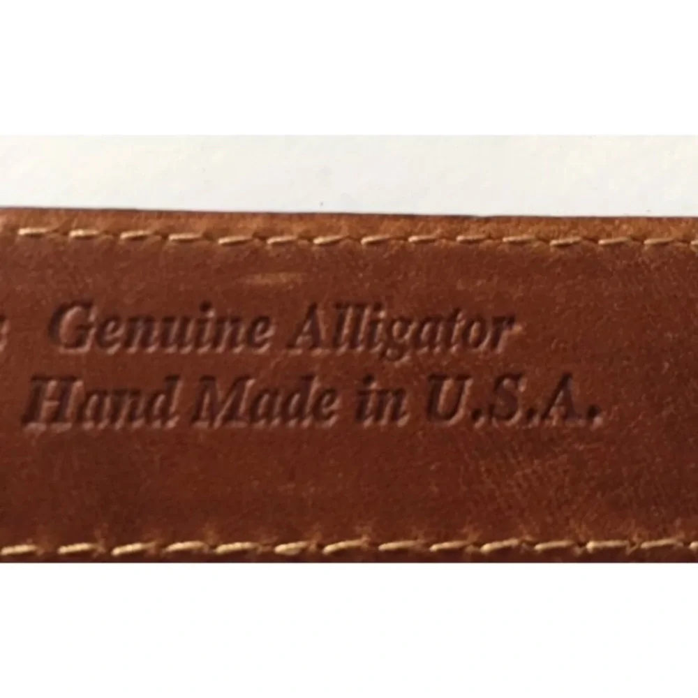Brooks Brothers authentic alligator leather belt strap